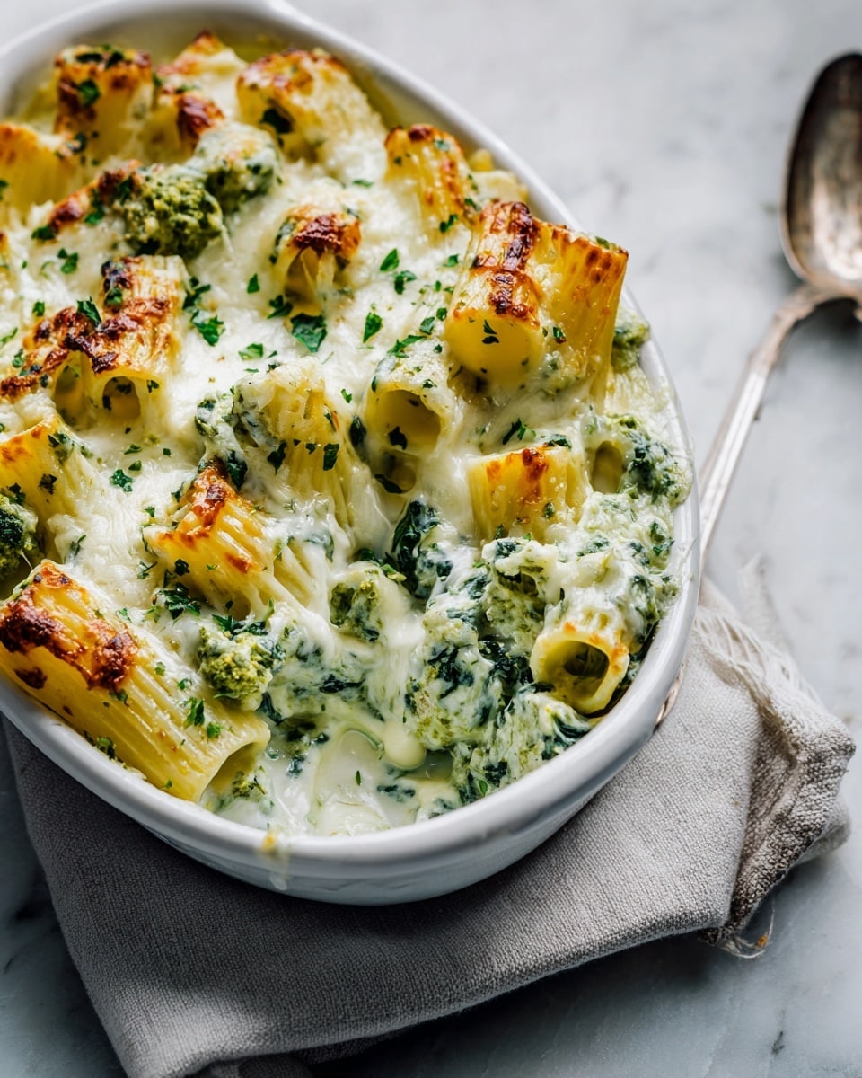 Baked Rigatoni with Spinach Ricotta Recipe