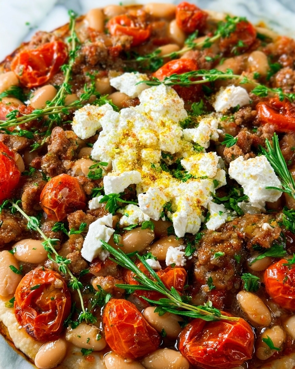 Greek Sausage and Beans Bake Recipe - Recipe Image