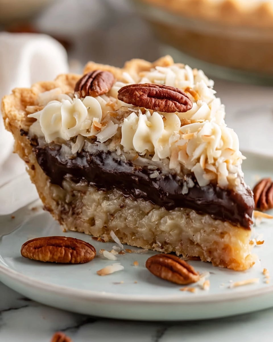 No-Bake German Chocolate Pie Recipe - Recipe Image
