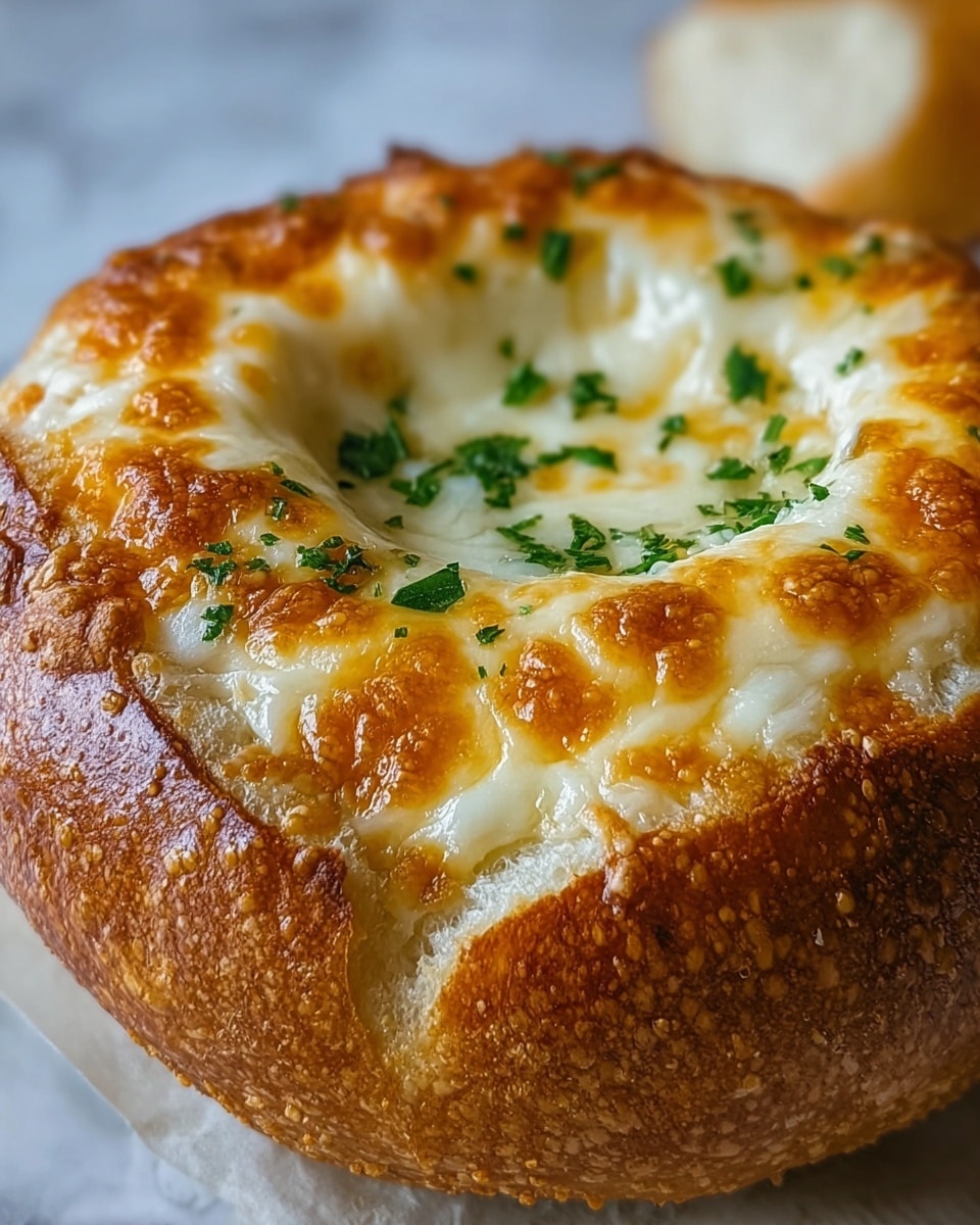 Loaded Triple-Cheese Garlic Bread Bowls Recipe 5 Loaded Triple-Cheese Garlic Bread Bowls Recipe - Recipe Image