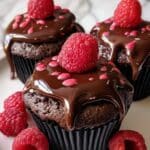 Raspberry Chocolate Lava Cupcakes Recipe