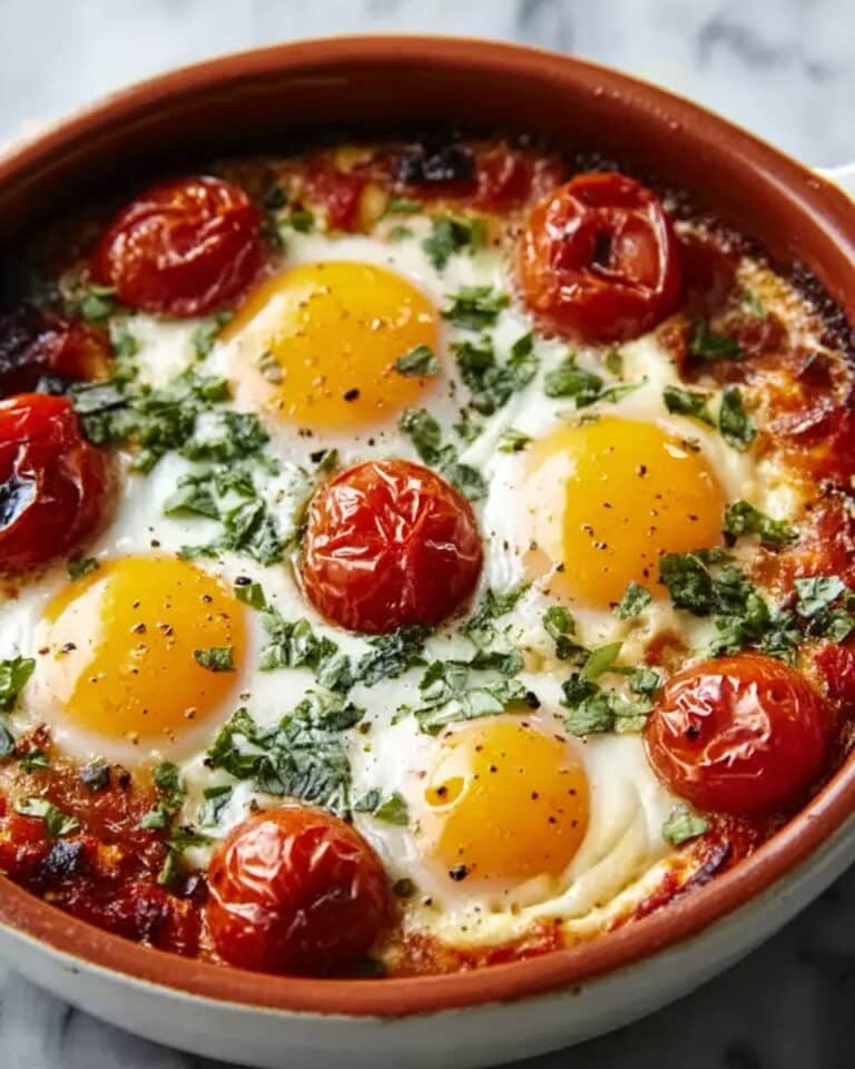 Mediterranean Baked Feta Eggs Recipe