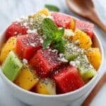 Summer Peach Watermelon Salad Recipe