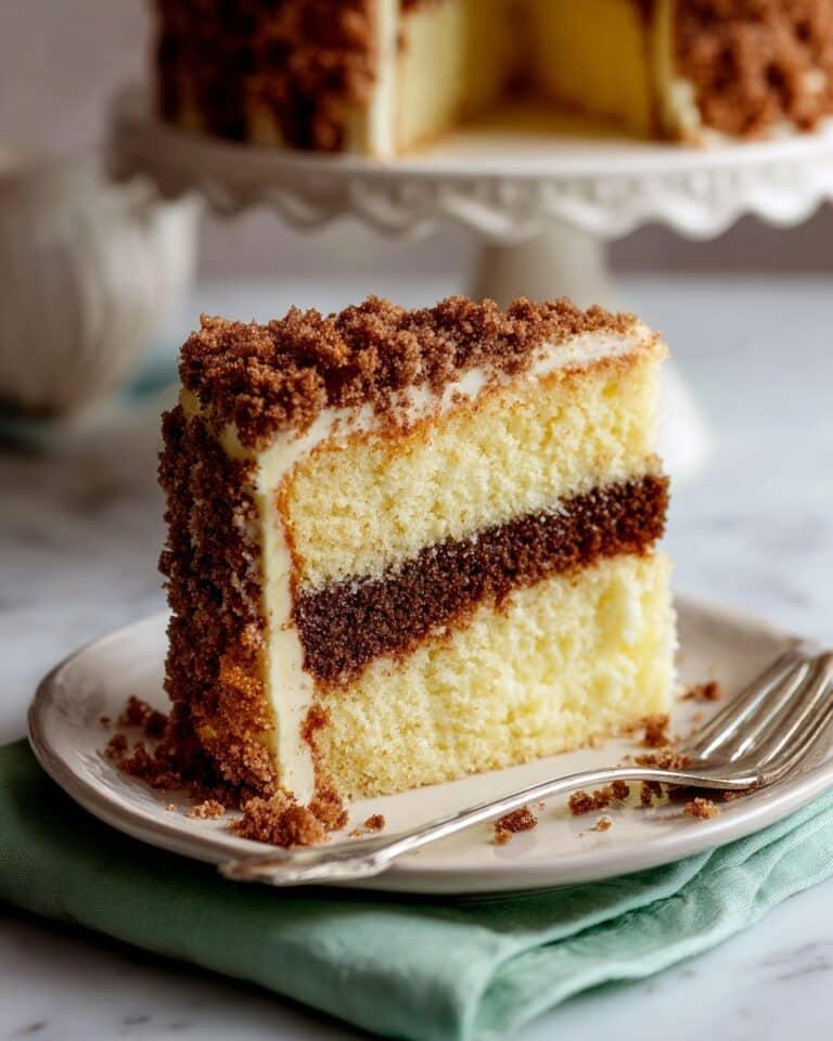 Coffee Cake with Cinnamon Swirl and Crumble Topping Recipe