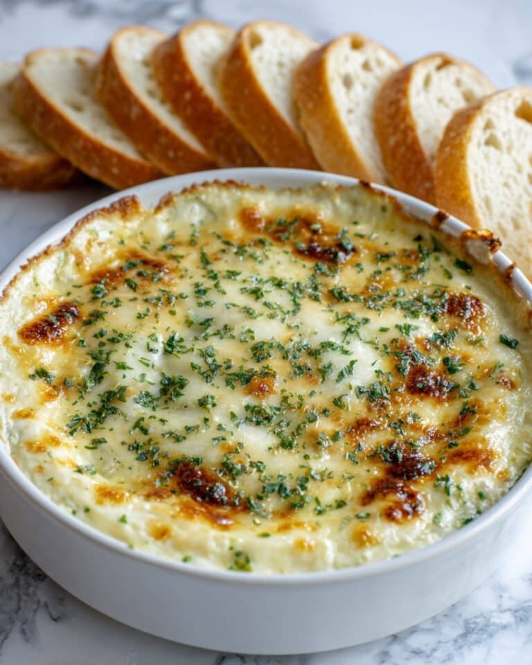 Baked Garlic Bread Dip Recipe