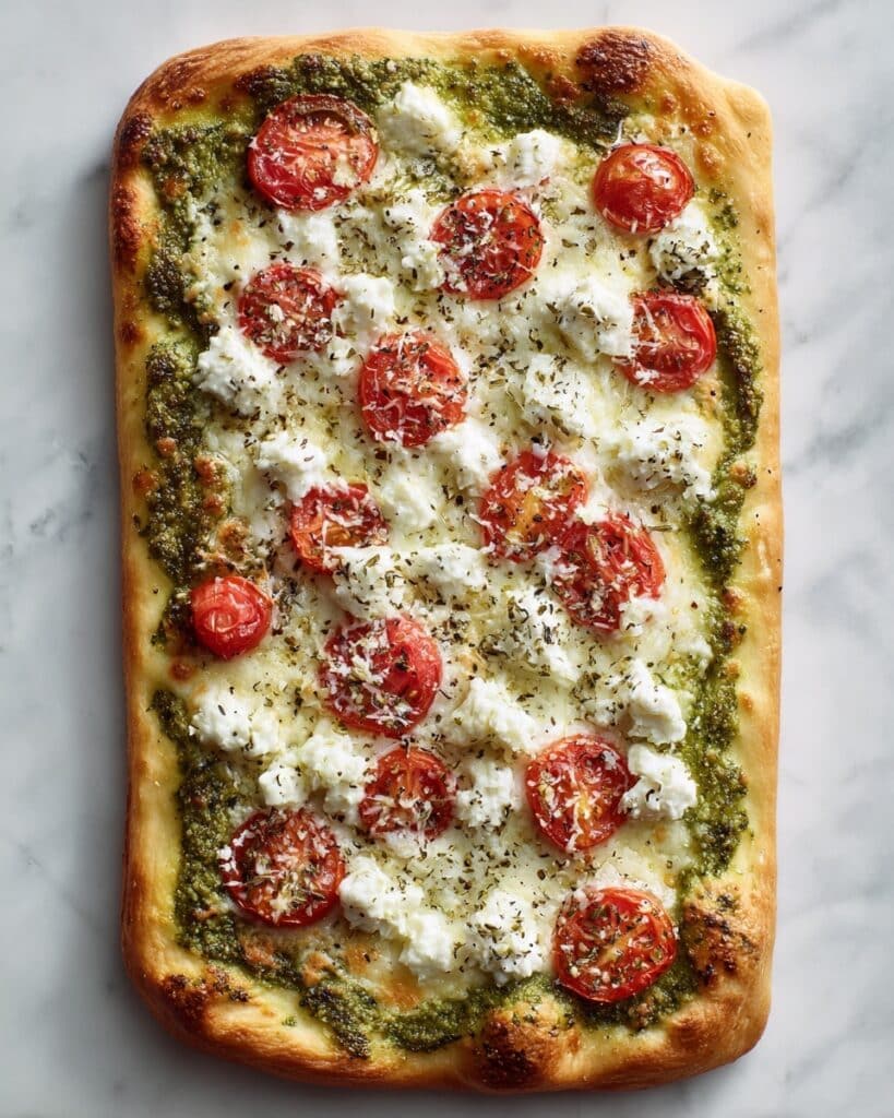 Pesto Caprese Puff Pastry Pizza Recipe