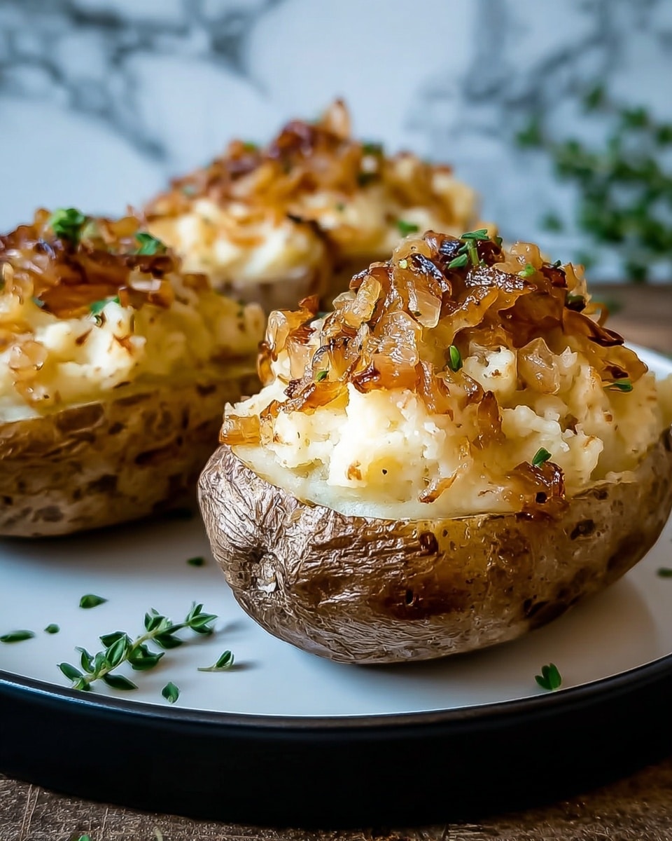 French Onion Twice Baked Potatoes Recipe - Recipe Image