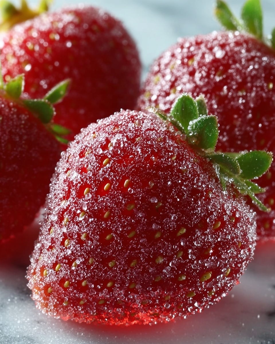 Rock Candy Sugar-Coated Strawberries Recipe - Recipe Image