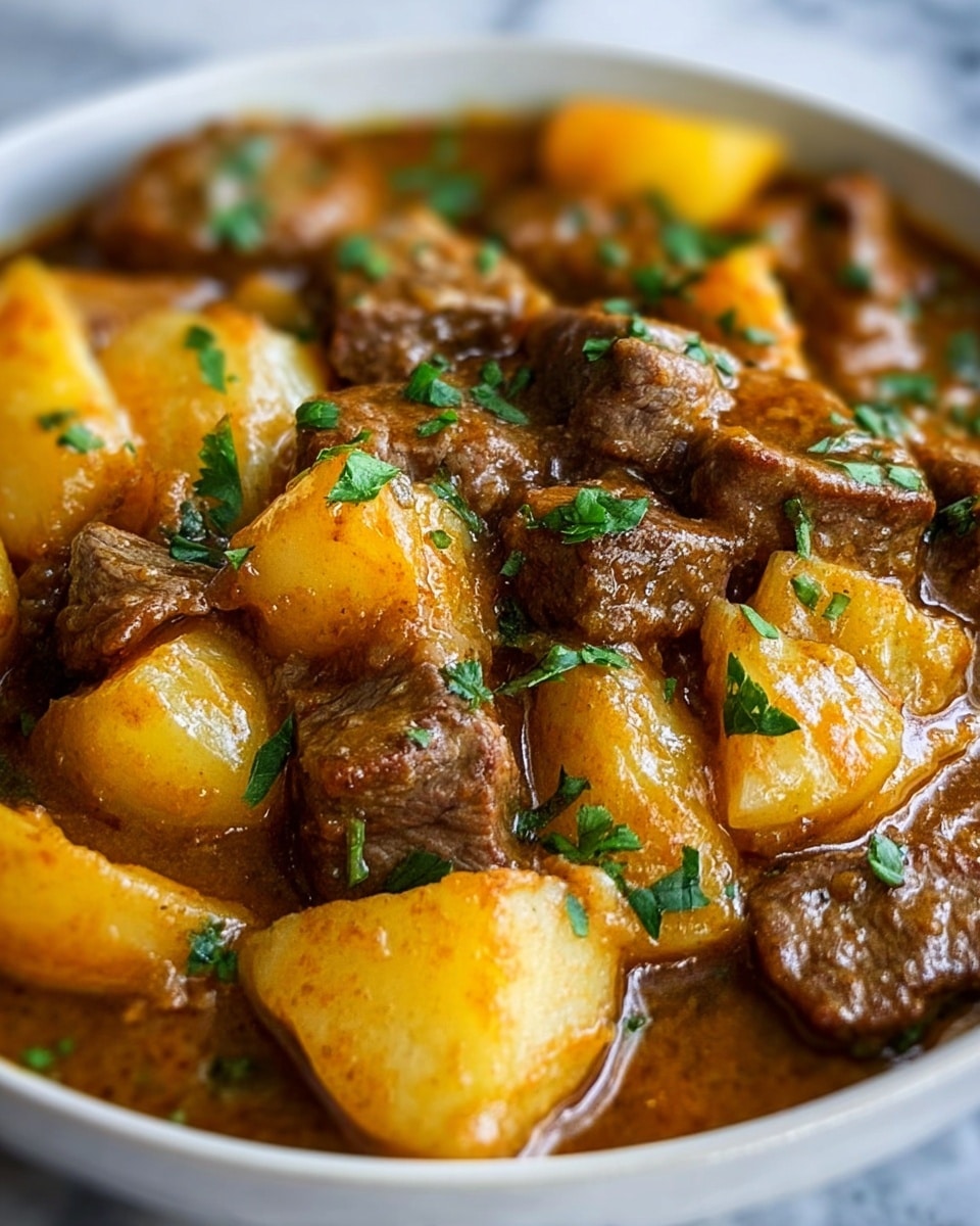 Slow Cooker Steak and Cheddar Potato Casserole Recipe - Recipe Image