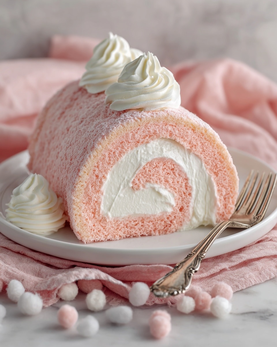 Japanese Cotton Candy Swiss Cake Roll Recipe - Recipe Image