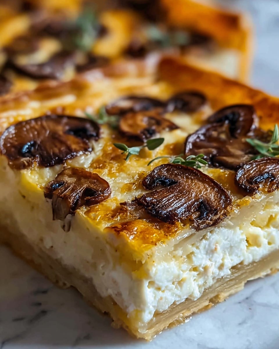 Feta & Mushroom Brunch Squares Recipe - Recipe Image