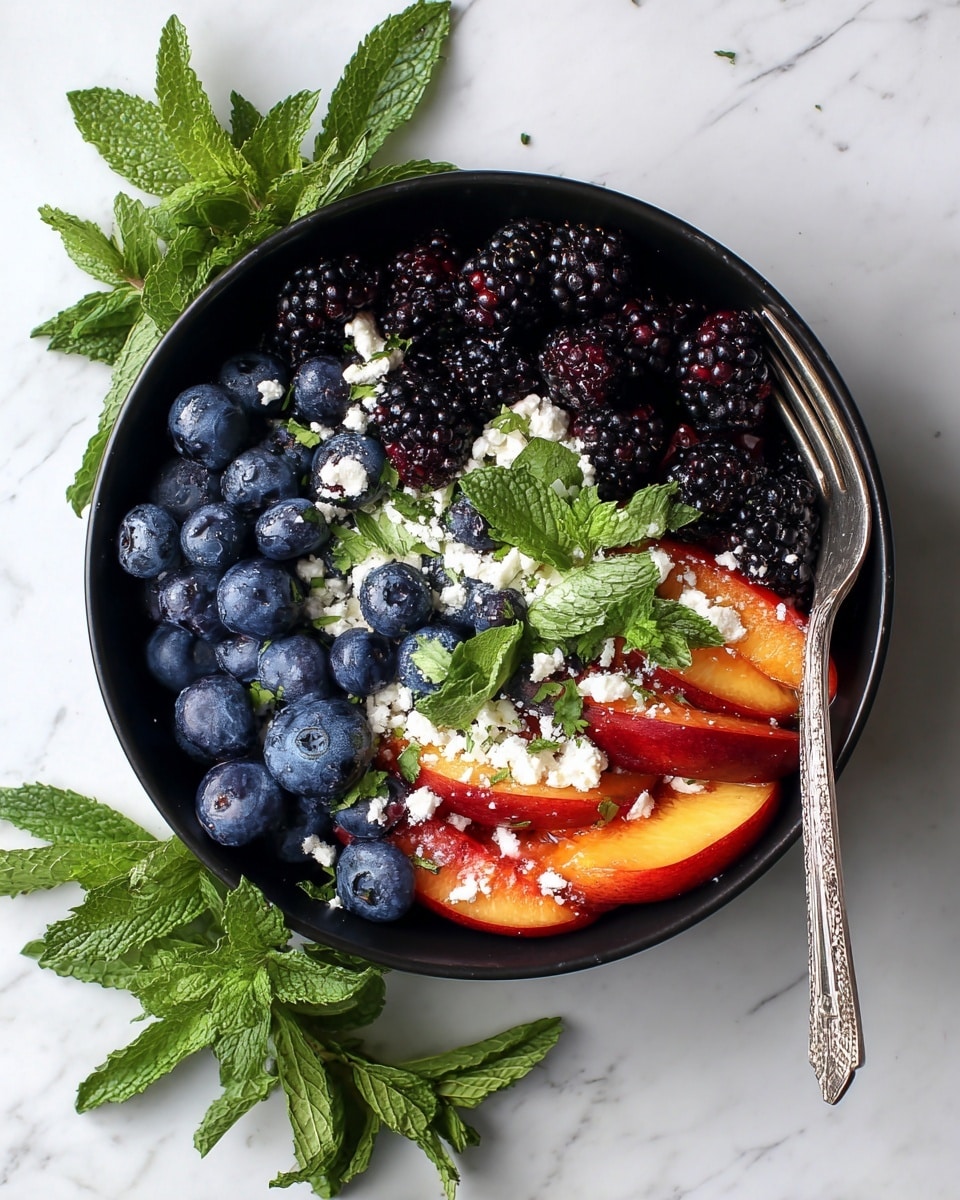Blueberry Peach Feta Salad Recipe