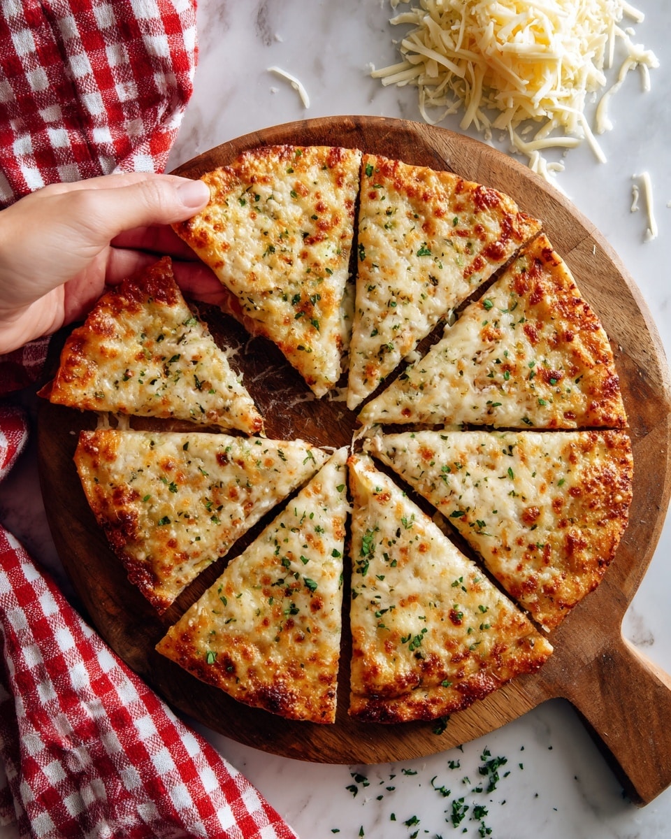 Air Fryer Cheesy Tortilla Garlic Bread Recipe - Recipe Image