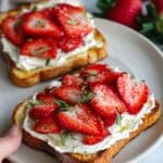 Roasted Strawberry Whipped Ricotta Toast Recipe