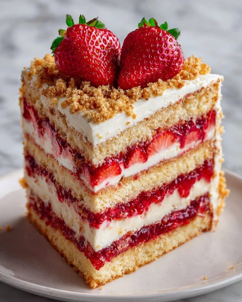 Berrylicious Strawberry Crunch Cheesecake Recipe
