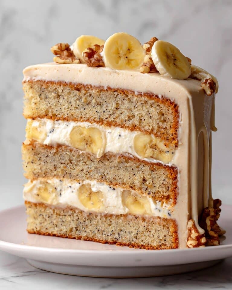 Heavenly Banana Walnut Cream Cake Recipe