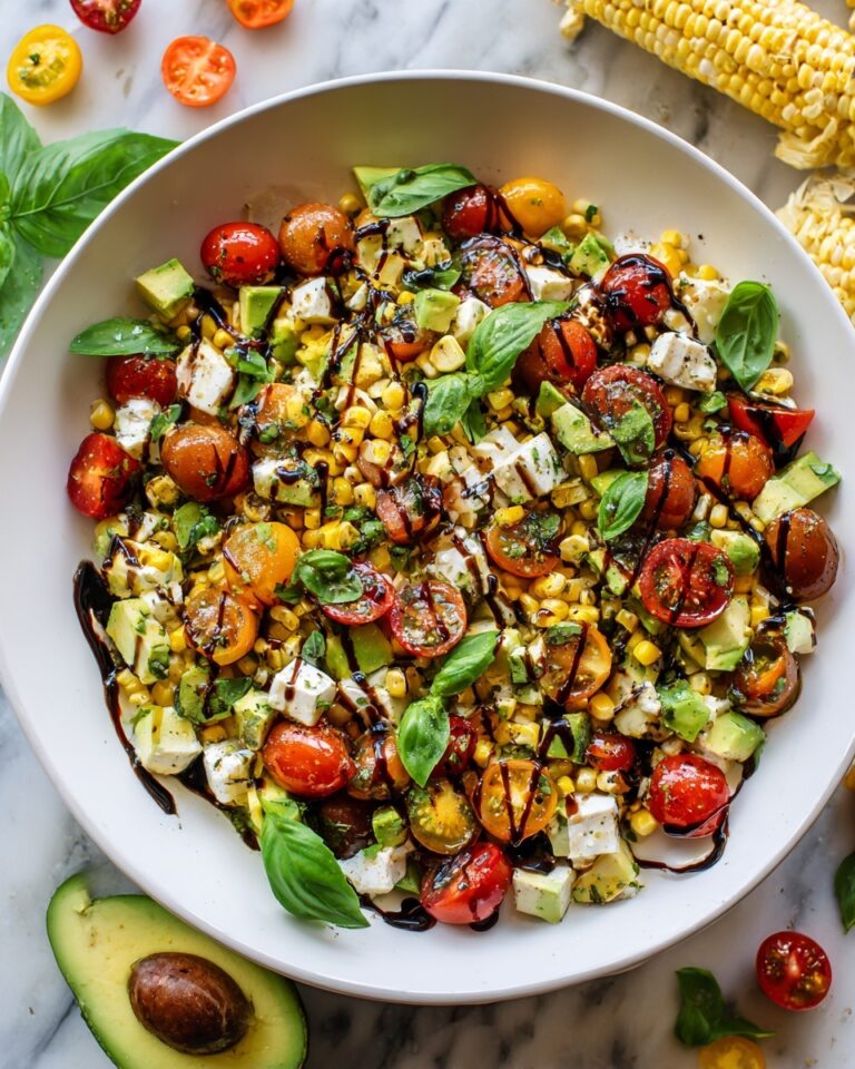 Fresh Corn and Tomato Caprese Salad Recipe