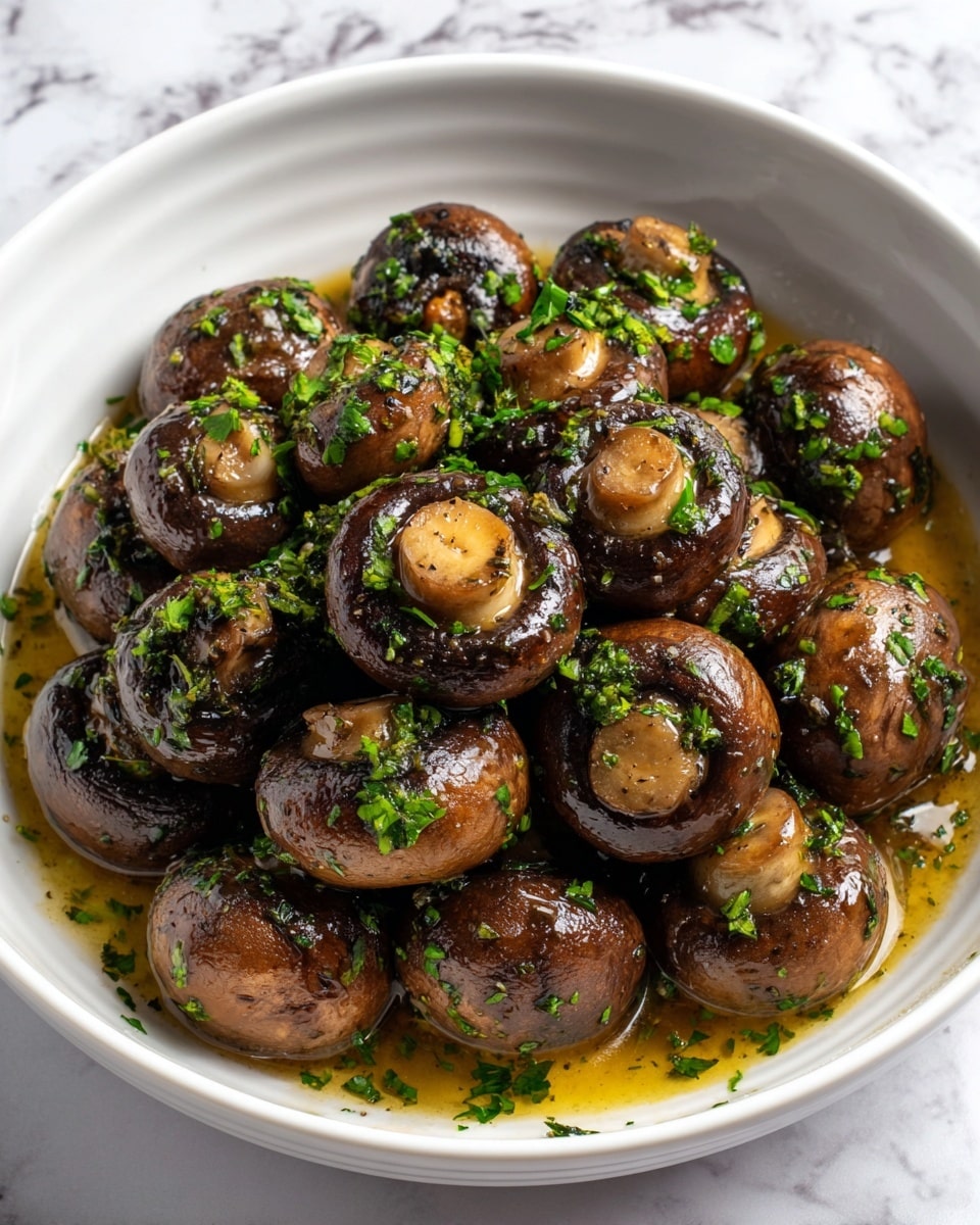 Balsamic Soy Roasted Garlic Mushrooms Recipe - Recipe Image