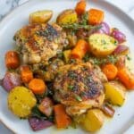 Autumn Roast Chicken with Root Vegetables and Honey-Glazed Soy Sauce Recipe
