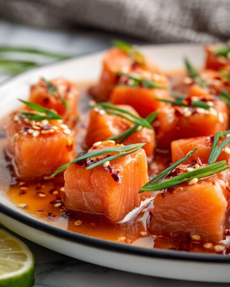 Bang Bang Salmon Bites with Spicy Sweet Chili Sauce Recipe