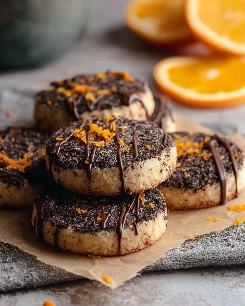 Dark Chocolate Orange Shortbread Cookies Recipe - Recipe Image