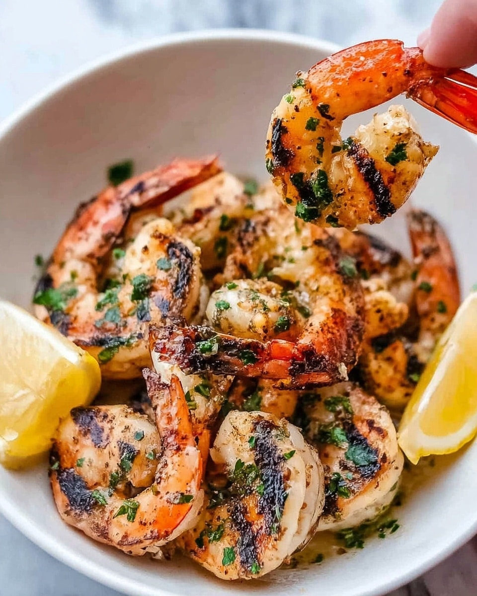 BBQ Grilled Prawns with Garlic, Lemon & Chilli Recipe - Recipe Image