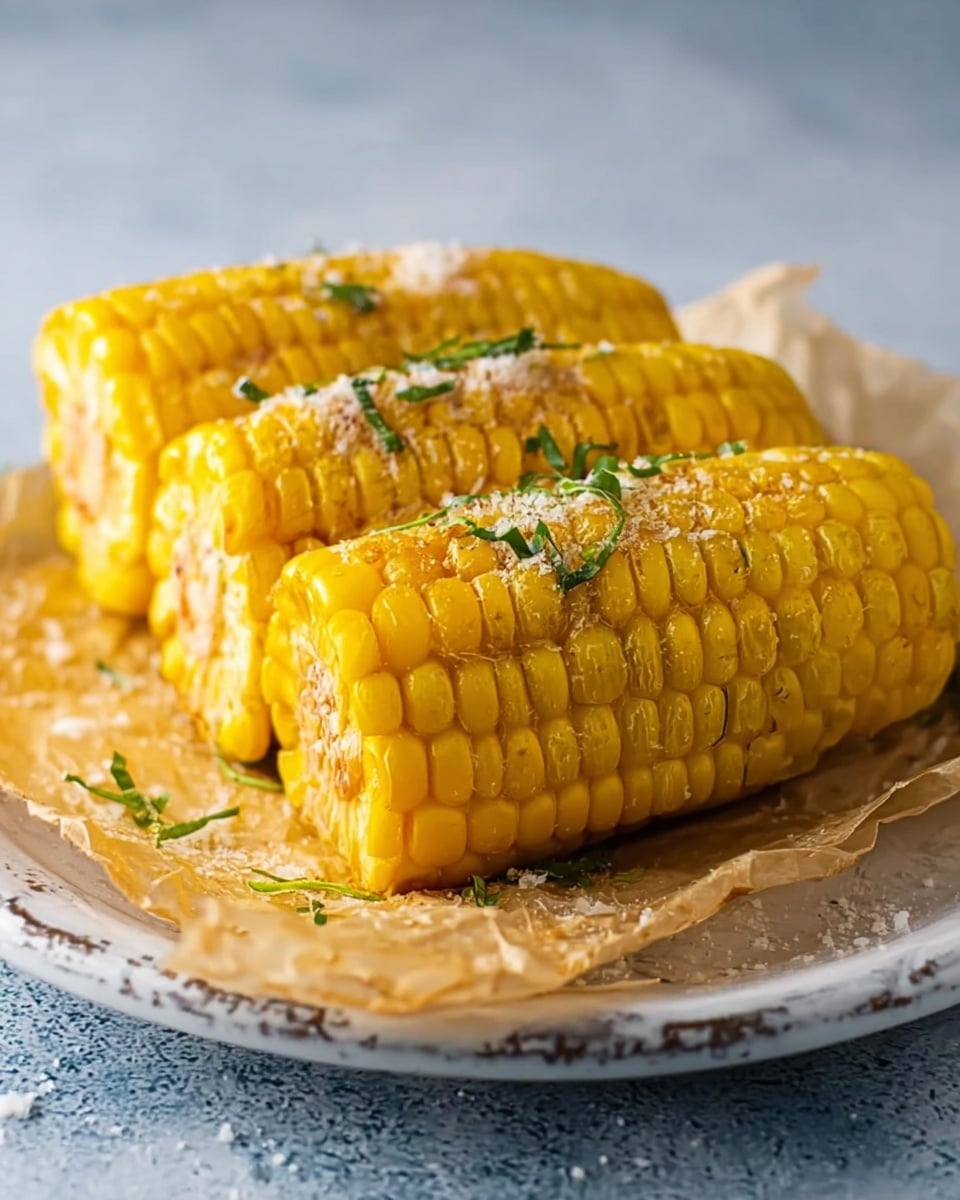 Microwave Corn on the Cob with Butter and Salt Recipe - Recipe Image