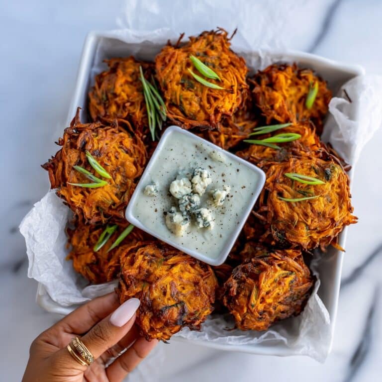 Buffalo Latkes with Blue Cheese Dip Recipe
