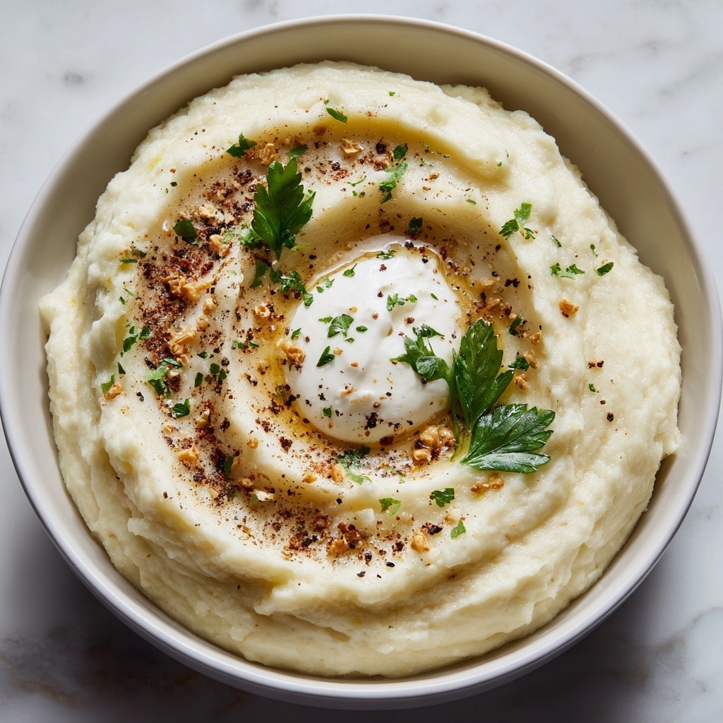 Mashed Cauliflower with Sour Cream (Low-Carb) Recipe - Recipe Image