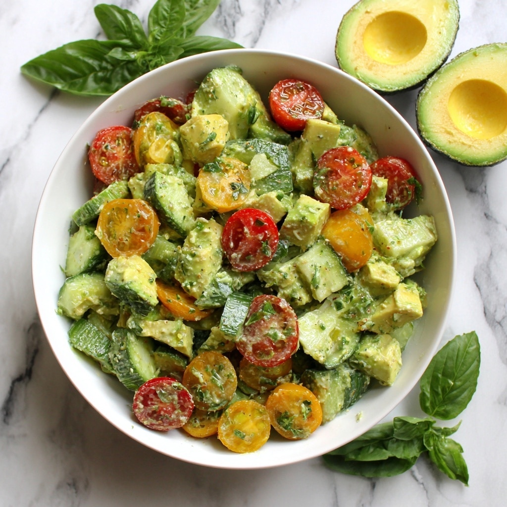 Cucumber Tomato Avocado Salad Recipe