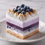 Lemon Blueberry Shortbread Mousse Cake Recipe