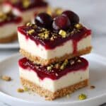 Cherry Pistachio Cheesecake Bars Recipe