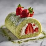 Matcha & Strawberry Roulade Recipe