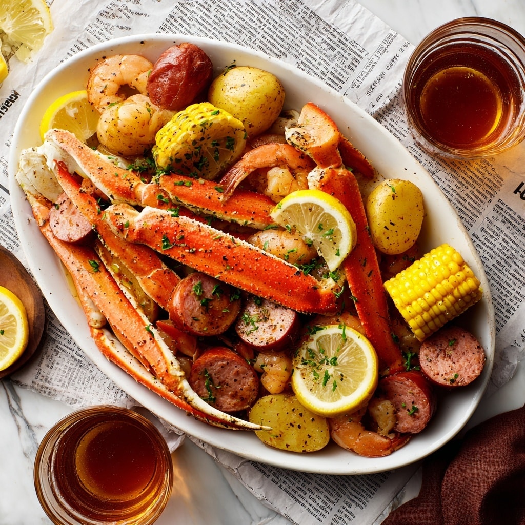 Cajun Seafood Boil with Garlic Butter Sauce Recipe