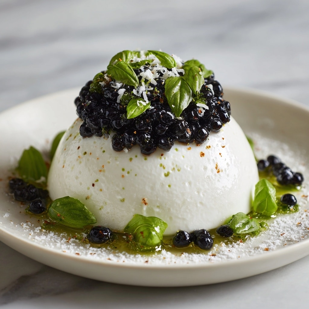 Parmesan Panna Cotta with Balsamic Caviar Pearls Recipe - Recipe Image