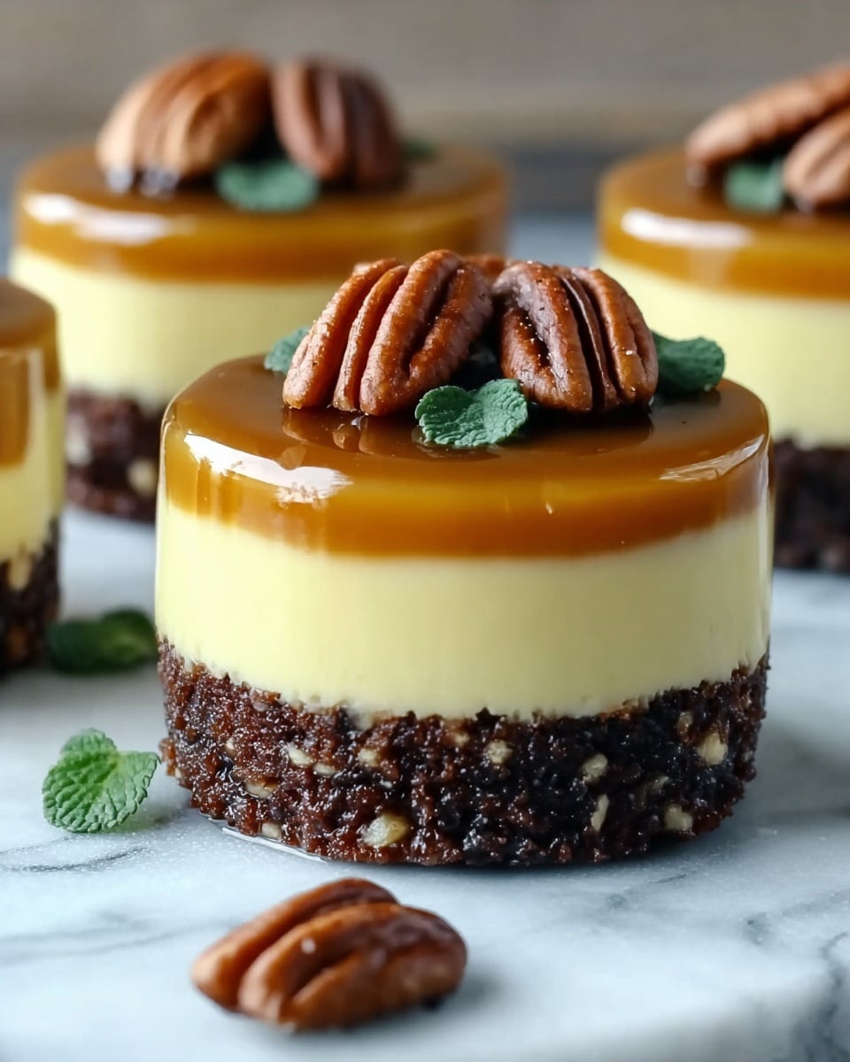 Mini Turtle Cheesecakes Recipe - Recipe Image
