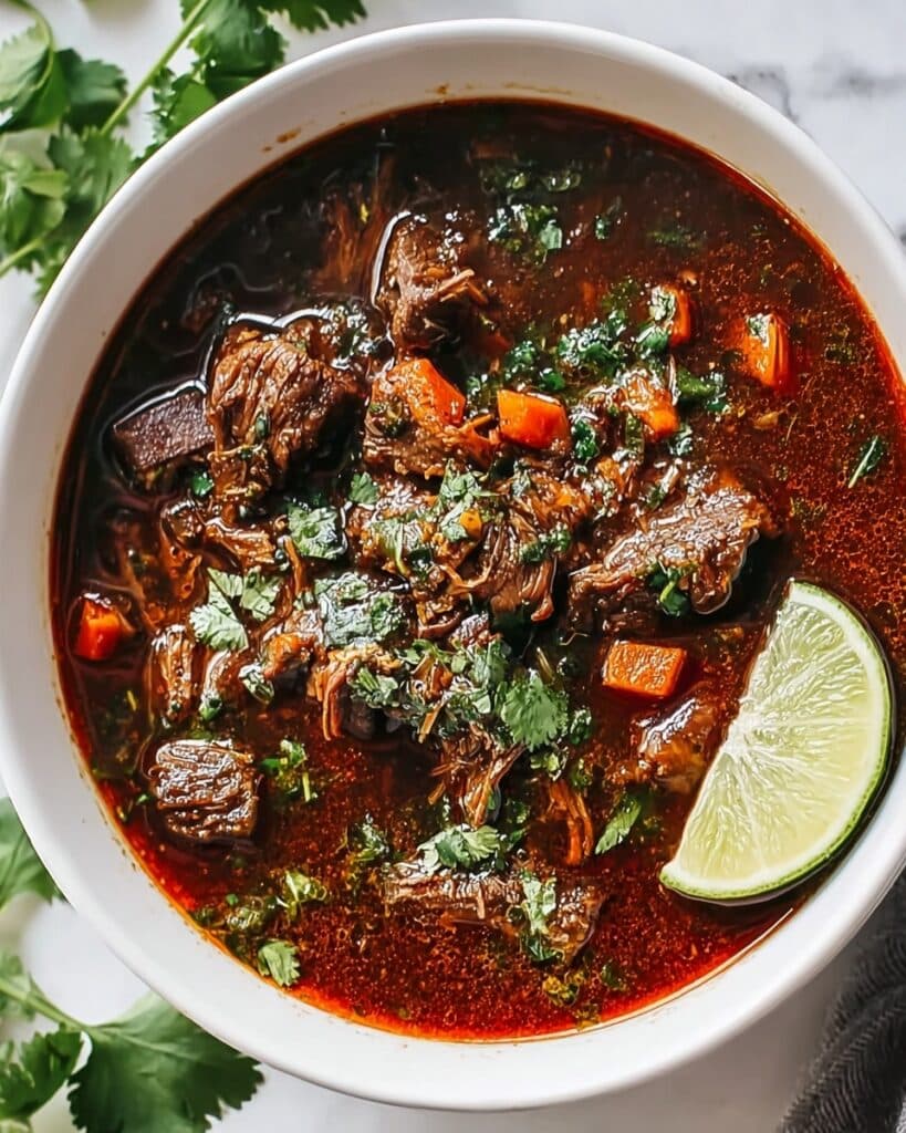 Authentic Mexican Beef Birria Stew with Tacos and Chartutilla Recipe