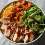 BBQ Chicken & Roasted Sweet Potato Bowls Recipe