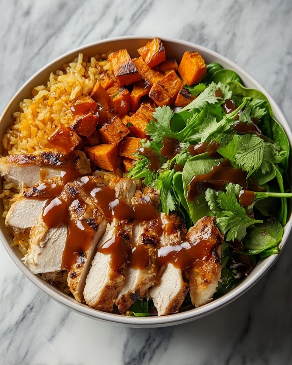 BBQ Chicken & Roasted Sweet Potato Bowls Recipe