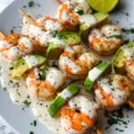 Shrimp and Avocado Skewers with Lime Dressing Recipe