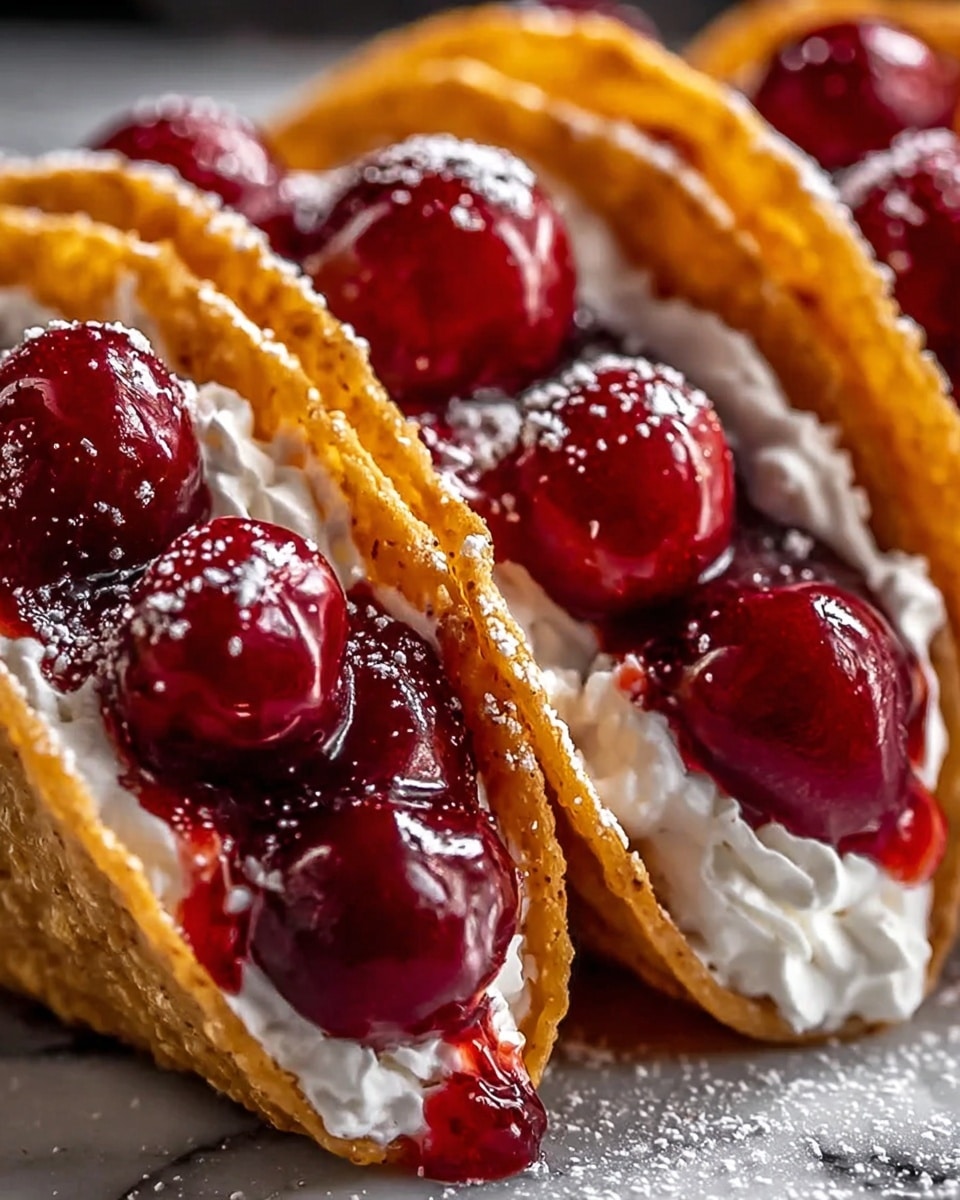 Cherry Cheesecake Tacos Recipe - Recipe Image