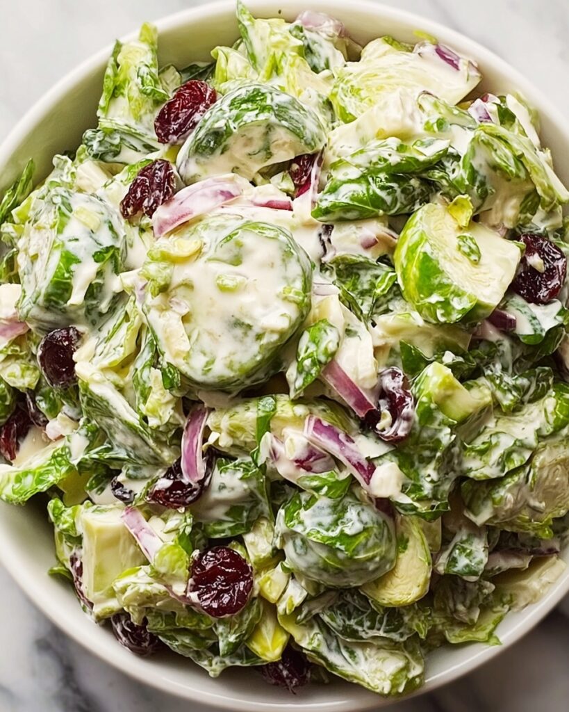 Creamy Brussels Sprouts Slaw Recipe