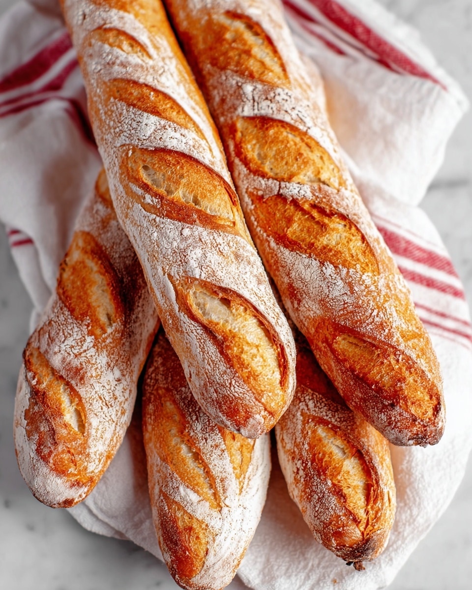 Classic Crusty French Baguettes Recipe - Recipe Image