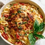 Garlic Basil Chicken with Tomato Butter Sauce Recipe