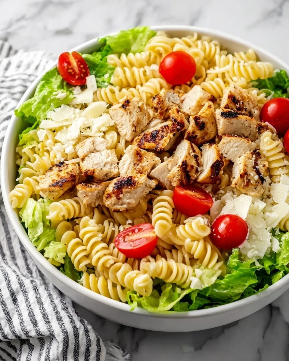 Chicken Caesar Pasta Salad Recipe - Recipe Image