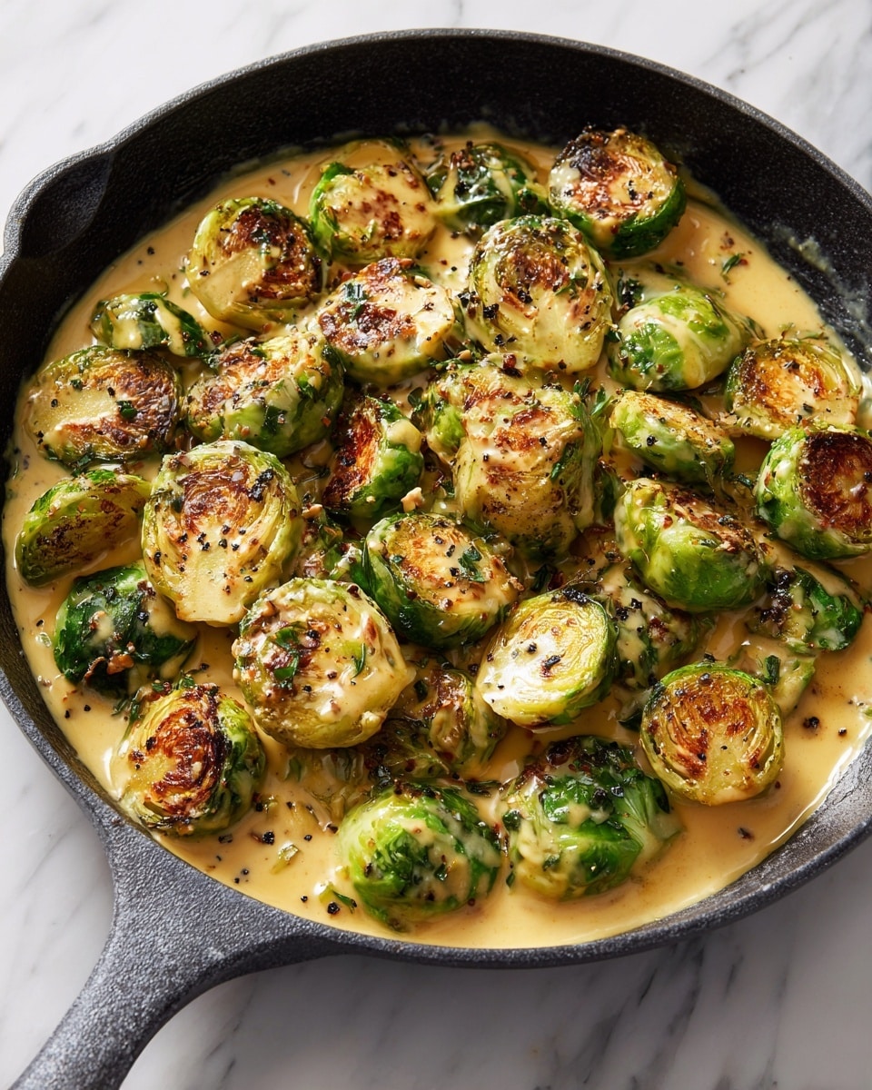 Creamy Baked Brussels Sprouts Recipe