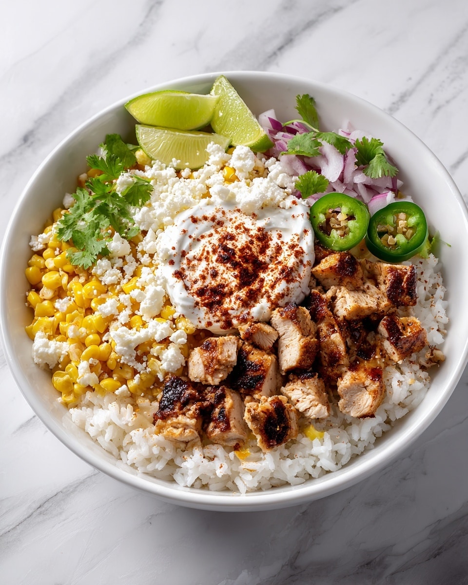 Street Corn Chicken Rice Bowl Recipe - Recipe Image