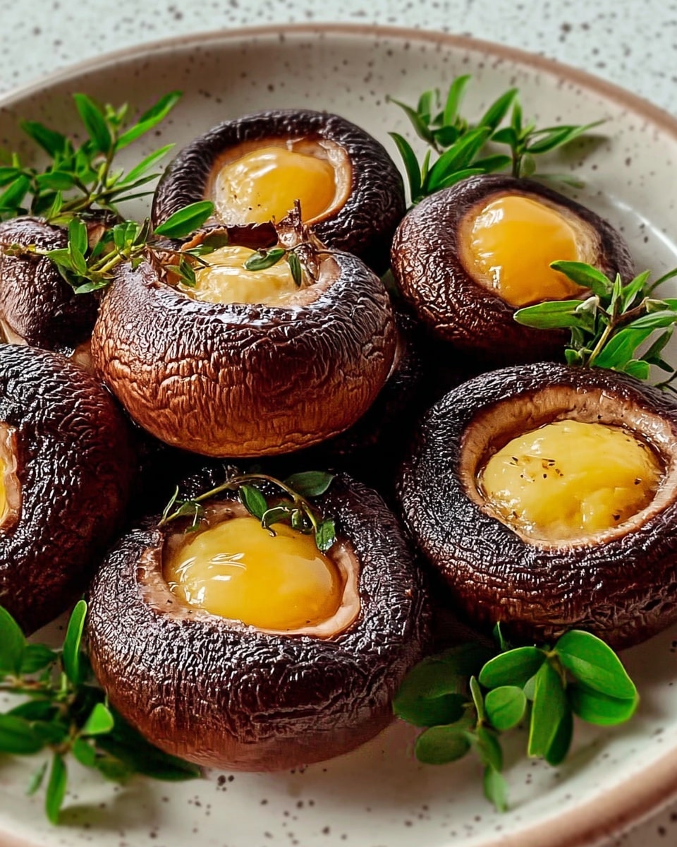 Garlic Butter Roasted Mushrooms Recipe - Recipe Image