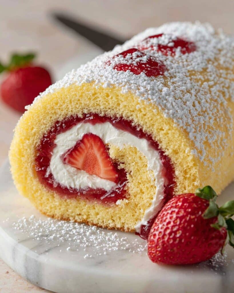 Strawberry Shortcake Cake Roll Recipe