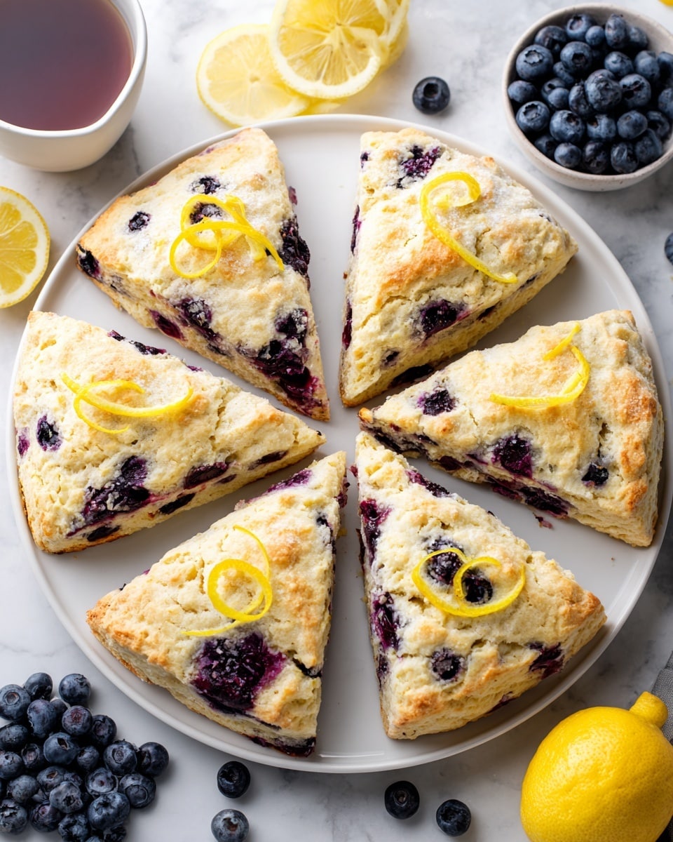 The Best Sourdough Discard Blueberry Scones Recipe - Recipe Image